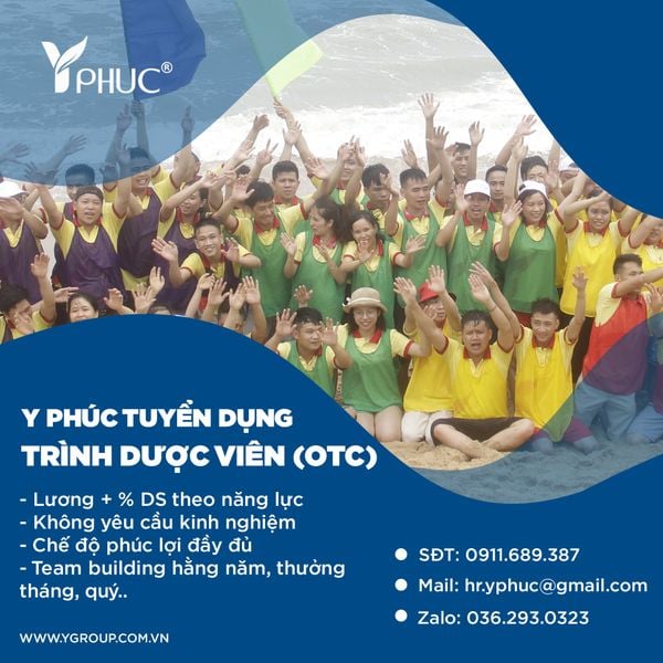 Tuyển dụng trình dược viên OTC tháng 5
