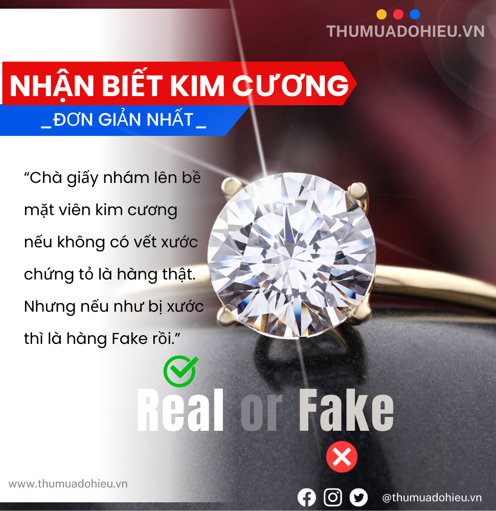 CÁCH NHẬN BIẾT KIM CƯƠNG THẬT ĐƠN GIẢN