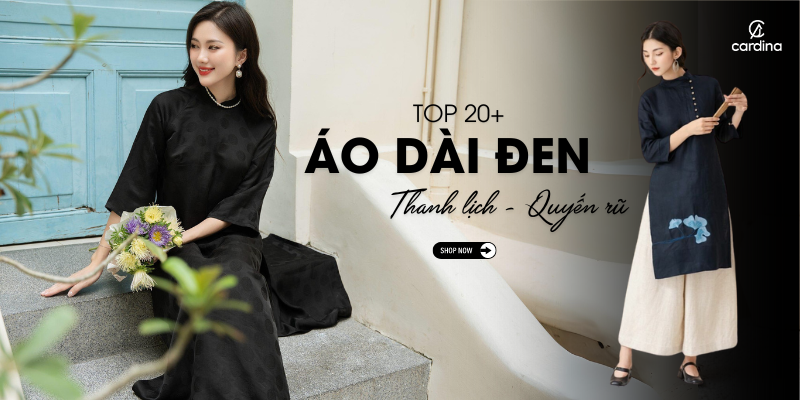 Top 20+ mẫu áo dài màu đen đẹp, sang trọng và thời thượng hiện nay
