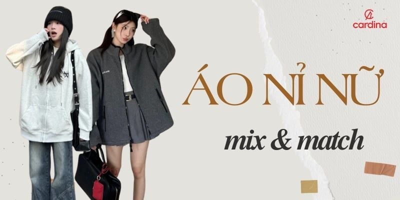 Top 50 kiểu áo khoác nỉ nữ Hàn Quốc đẹp, trẻ trung, cá tính 2025