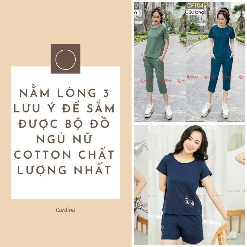 Ghim ngay 3 lưu ý để sắm bộ đồ ngủ nữ cotton chất lượng nhất