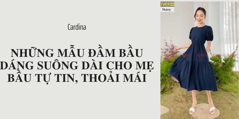 Chỉ nàng các mẫu đầm bầu dáng suông dài giúp mẹ bầu tự tin, thoải mái