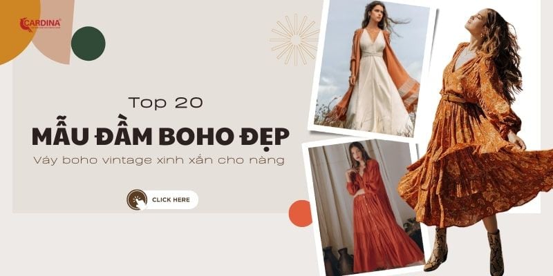 Top 20 mẫu đầm boho đẹp, váy boho vintage phong cách cho nàng
