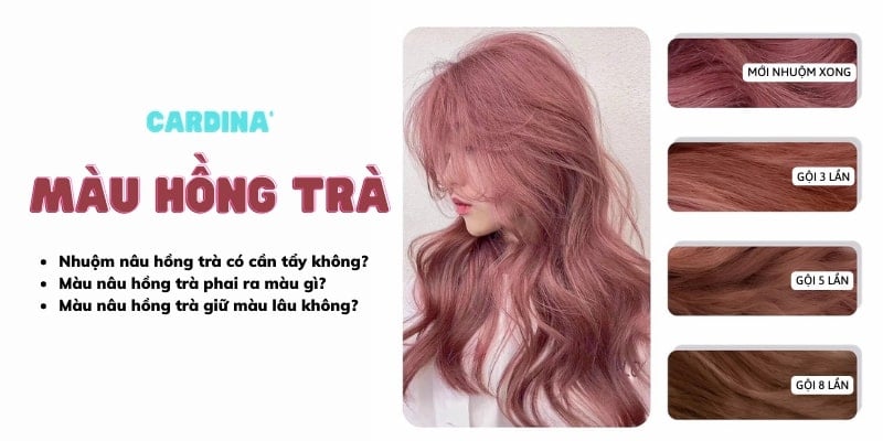 Màu Nhuộm Nâu Cam Ánh Hồng 머리 색깔 Hair color 2021 | Shopee Việt Nam