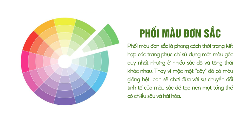Phối màu đơn sắc là gì? Hướng dẫn cách phối màu Monochromatic trong thời trang