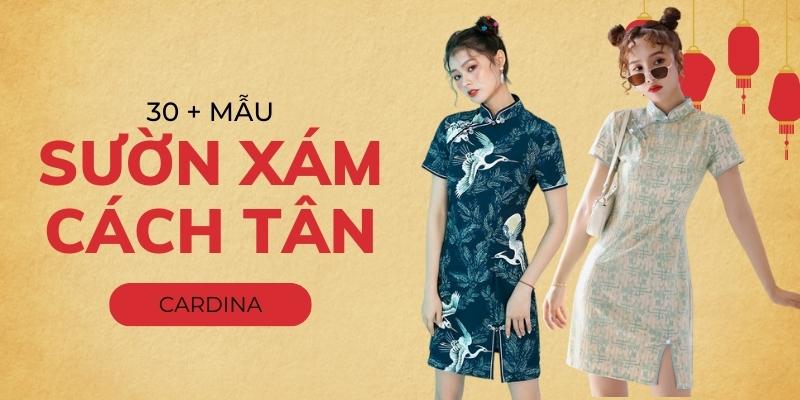 30+ Mẫu sườn xám cách tân thời trang, xinh xắn cho chị em diện dịp Tết 2022