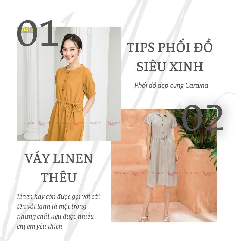 5 mẫu đầm linen thêu tay được ưa chuộng nhất hiện nay