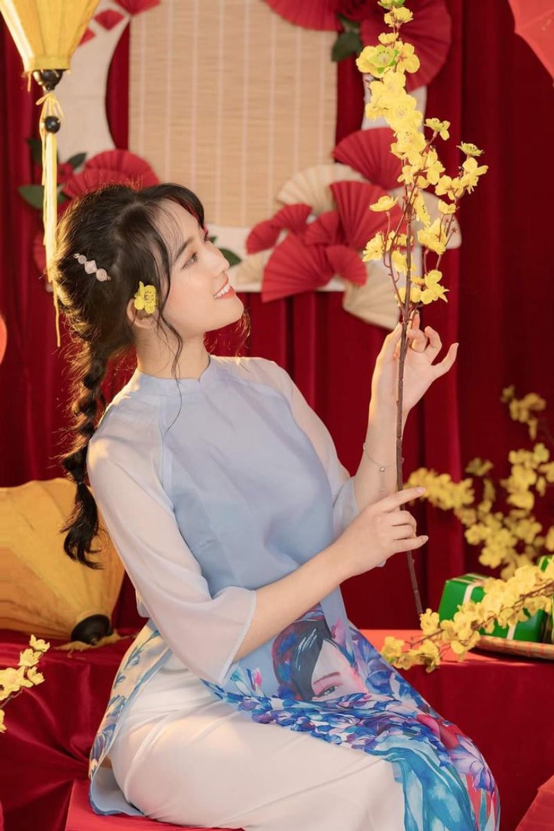 phối màu áo dài và quần