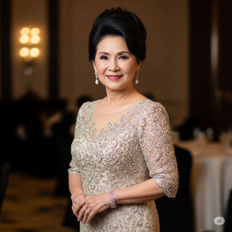đầm quý bà sang trọng