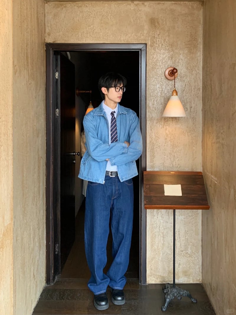 phối đồ áo sơ mi trắng nam