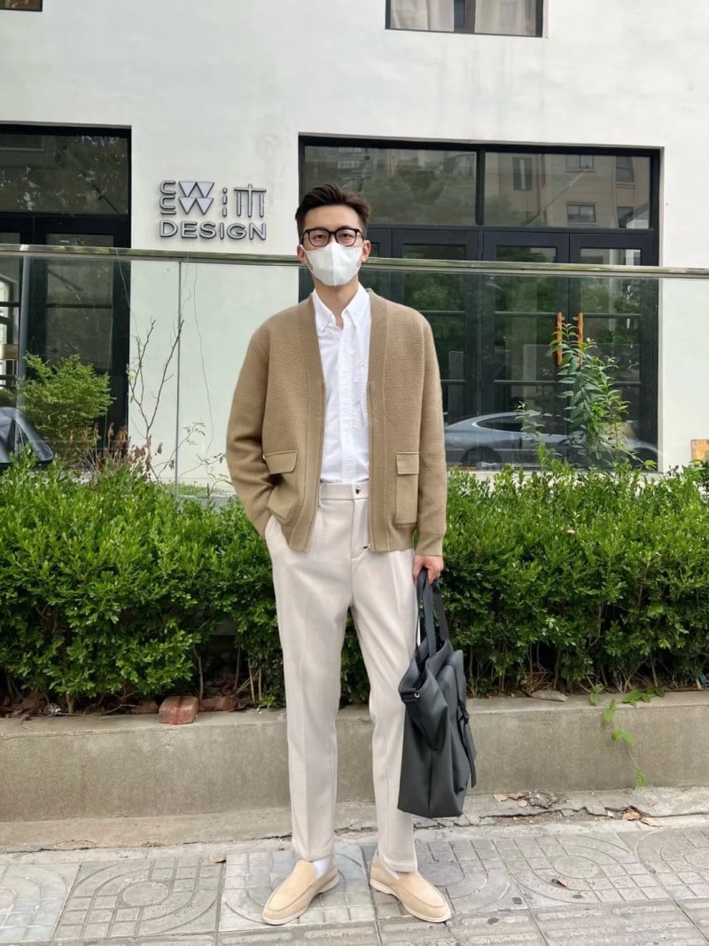 phối đồ áo sơ mi trắng nam