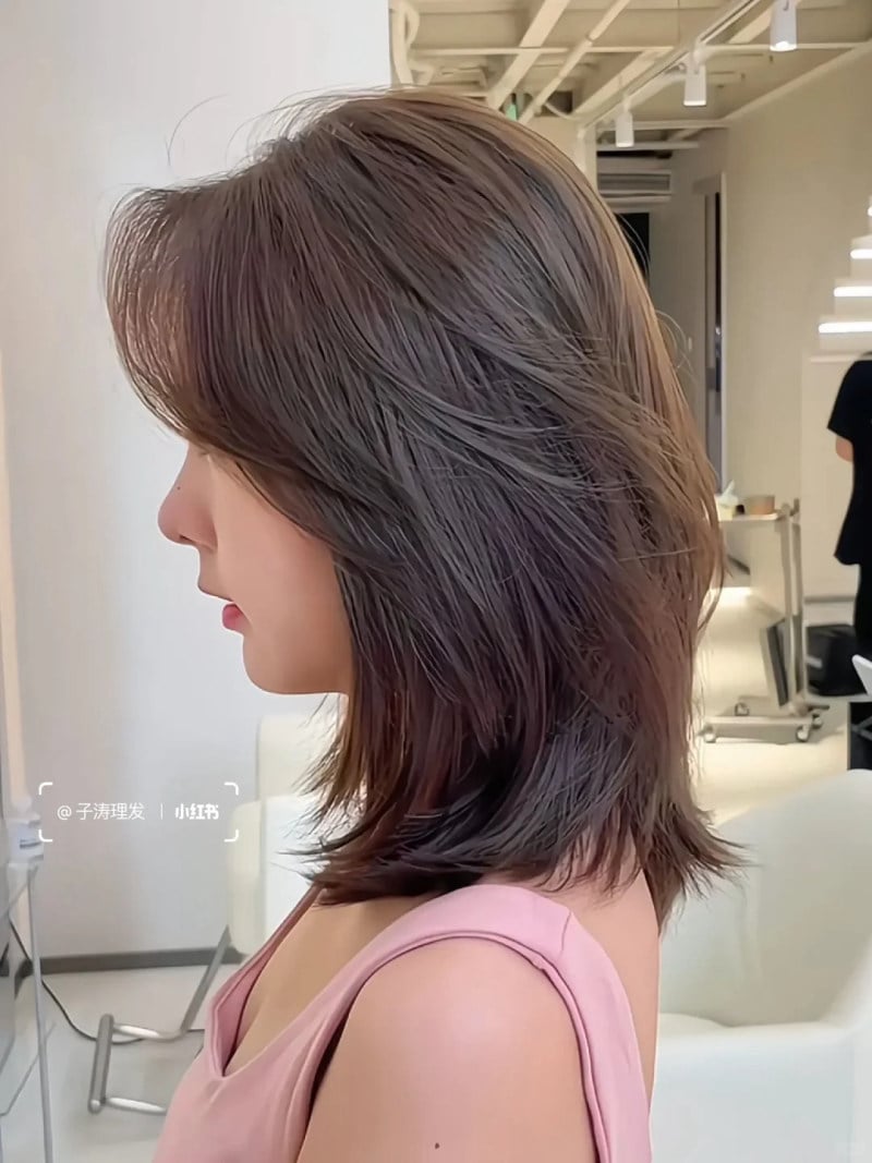 tóc ngắn layer cho mặt dài