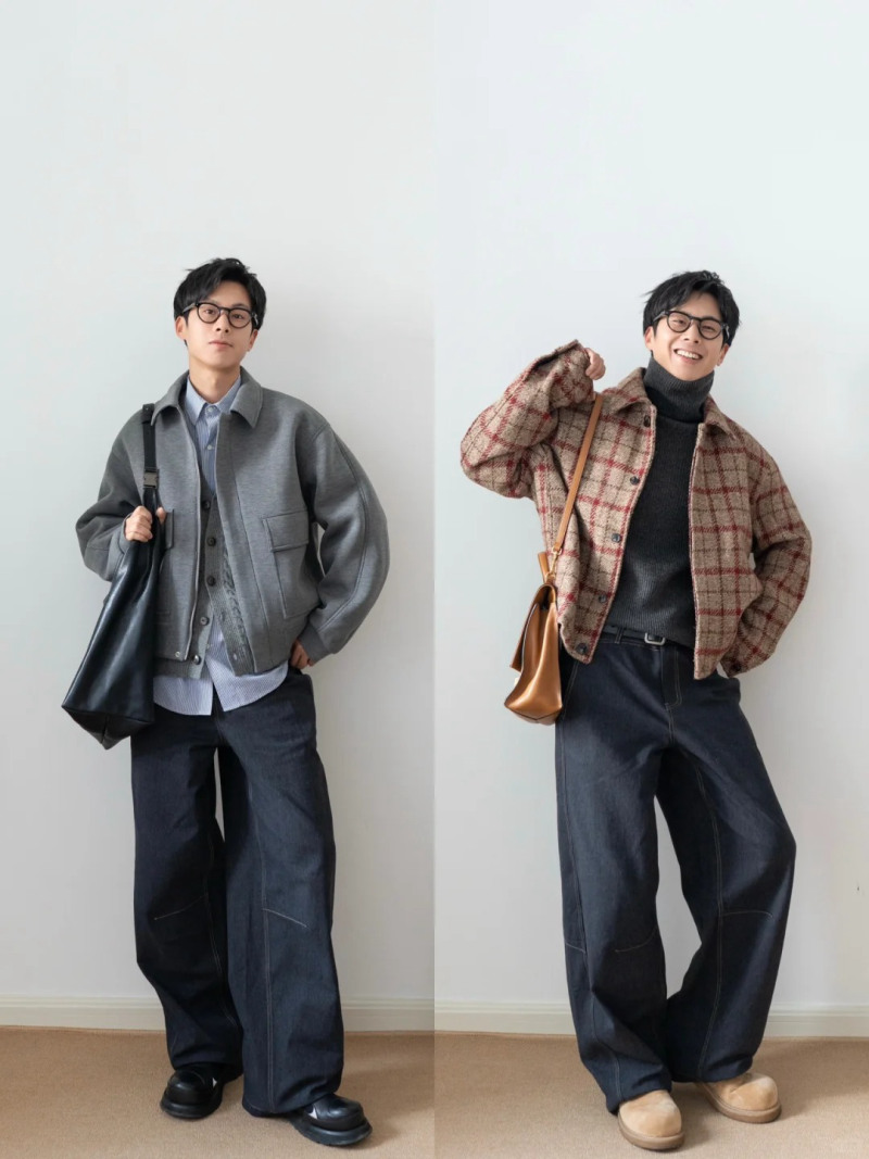 phối đồ với quần ống rộng nam