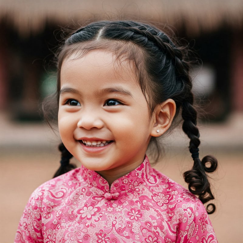 tóc xoăn cho bé gái 3 tuổi
