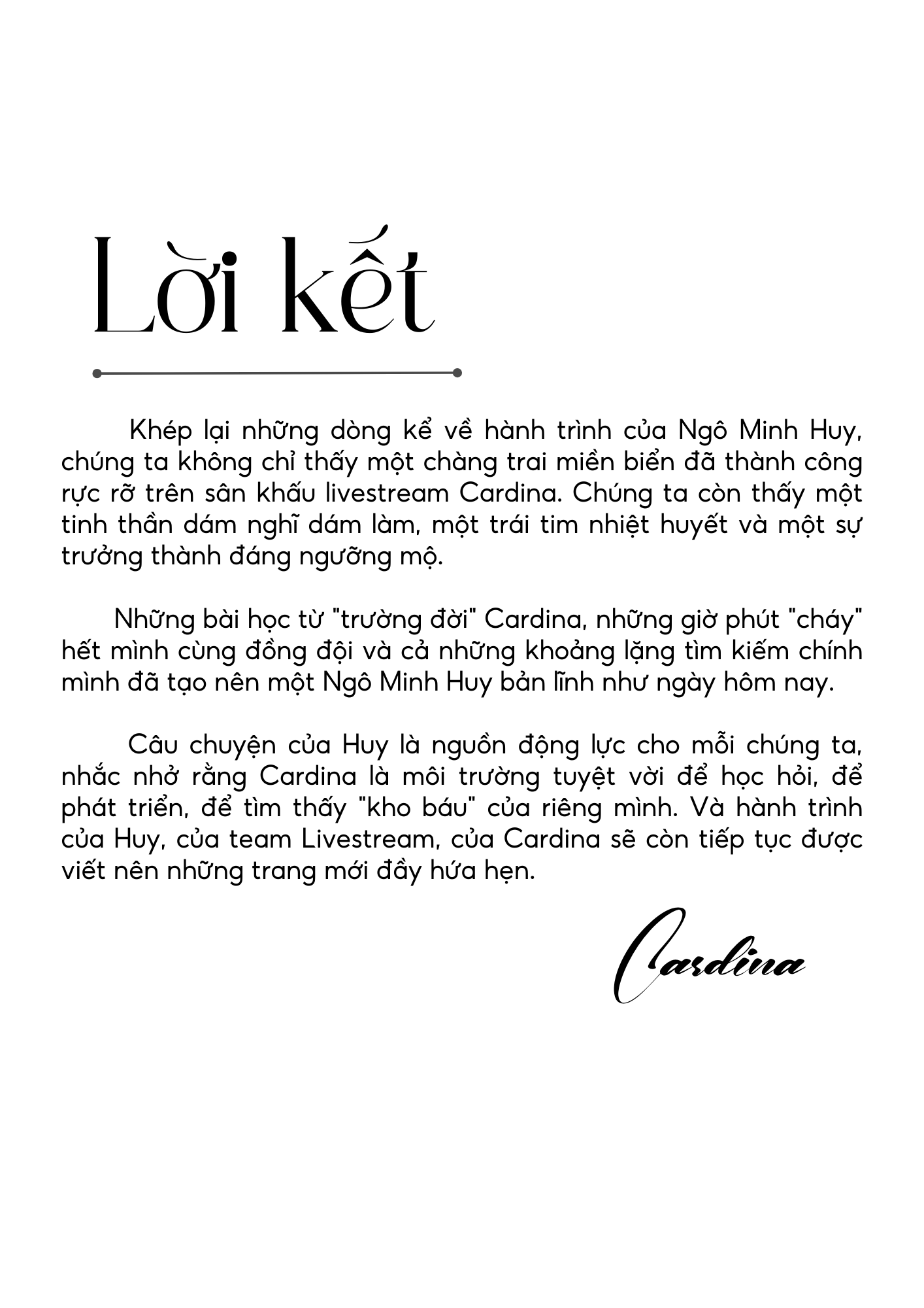 Hành trình Bắc tiến đến với ngôi nhà Cardina