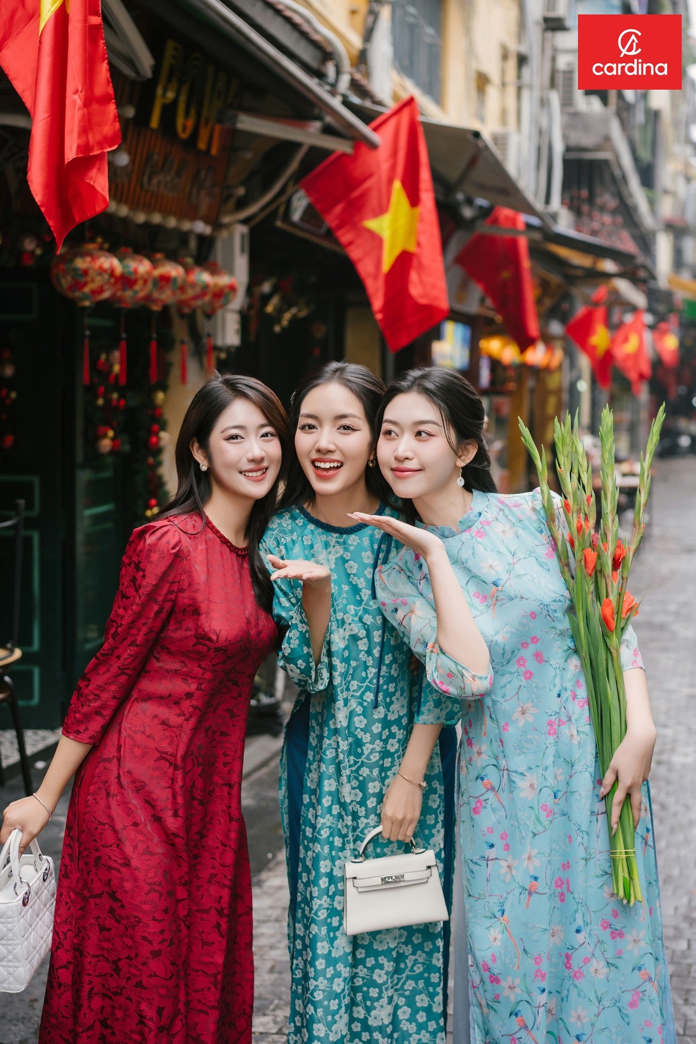phối màu áo dài và quần