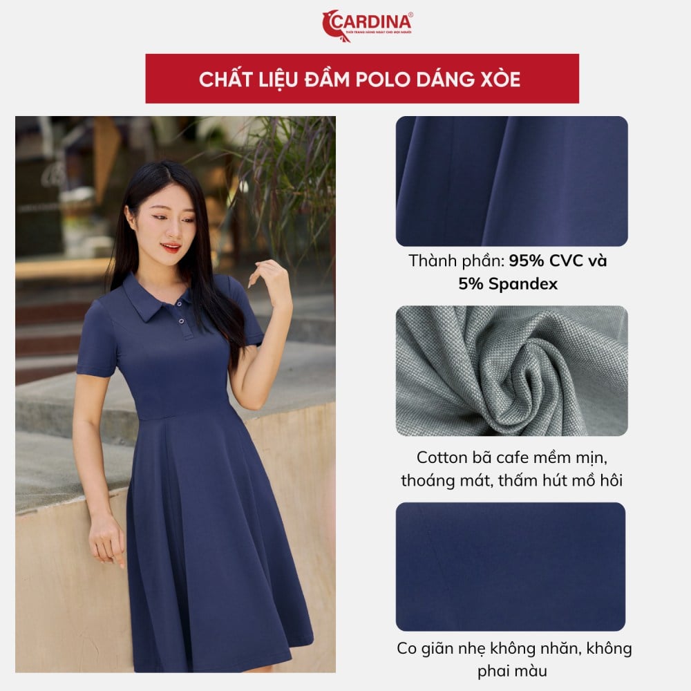 Đầm polo can eo