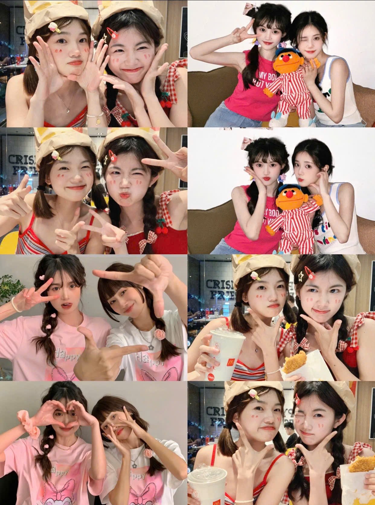Bắt trend tạo dáng chụp photobooth với bạn thân