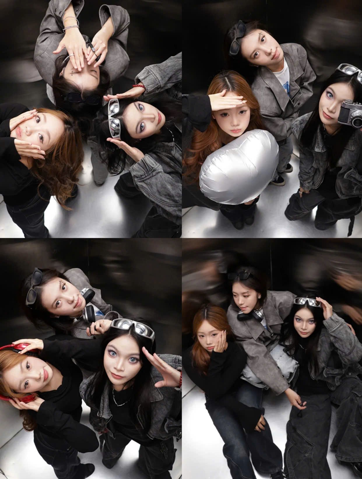 Dáng chụp photobooth 3 người