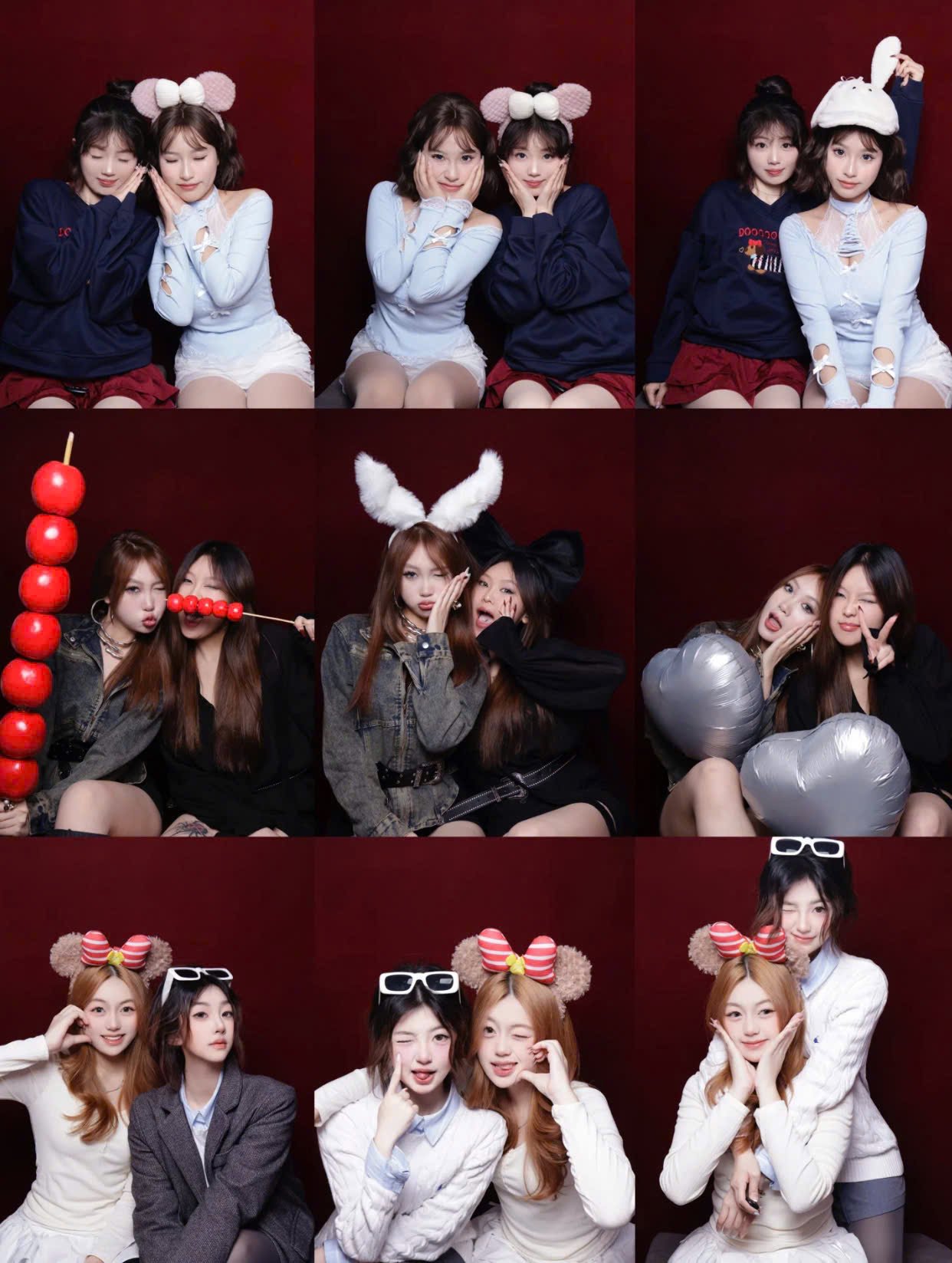 Bắt trend tạo dáng chụp photobooth với bạn thân
