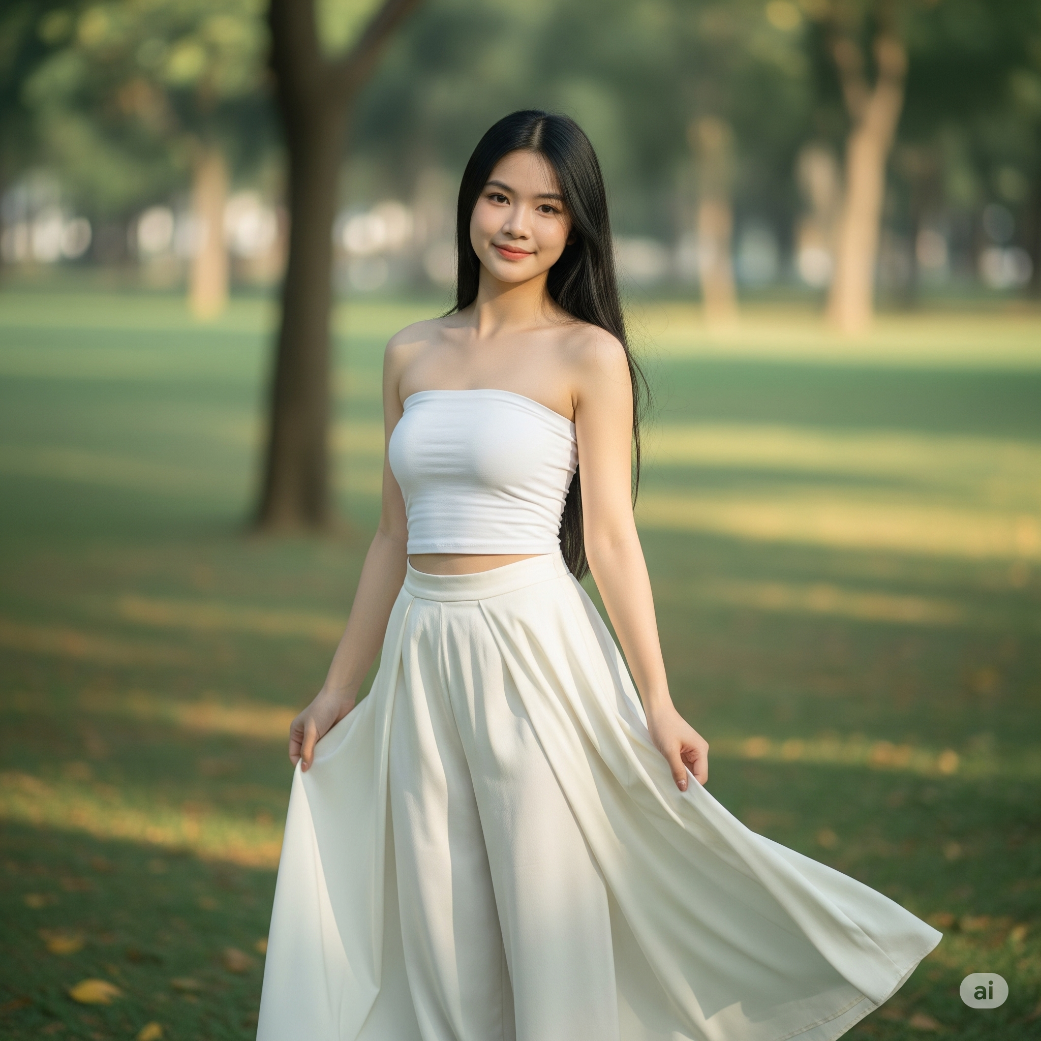 Phối cùng áo ống/áo quây