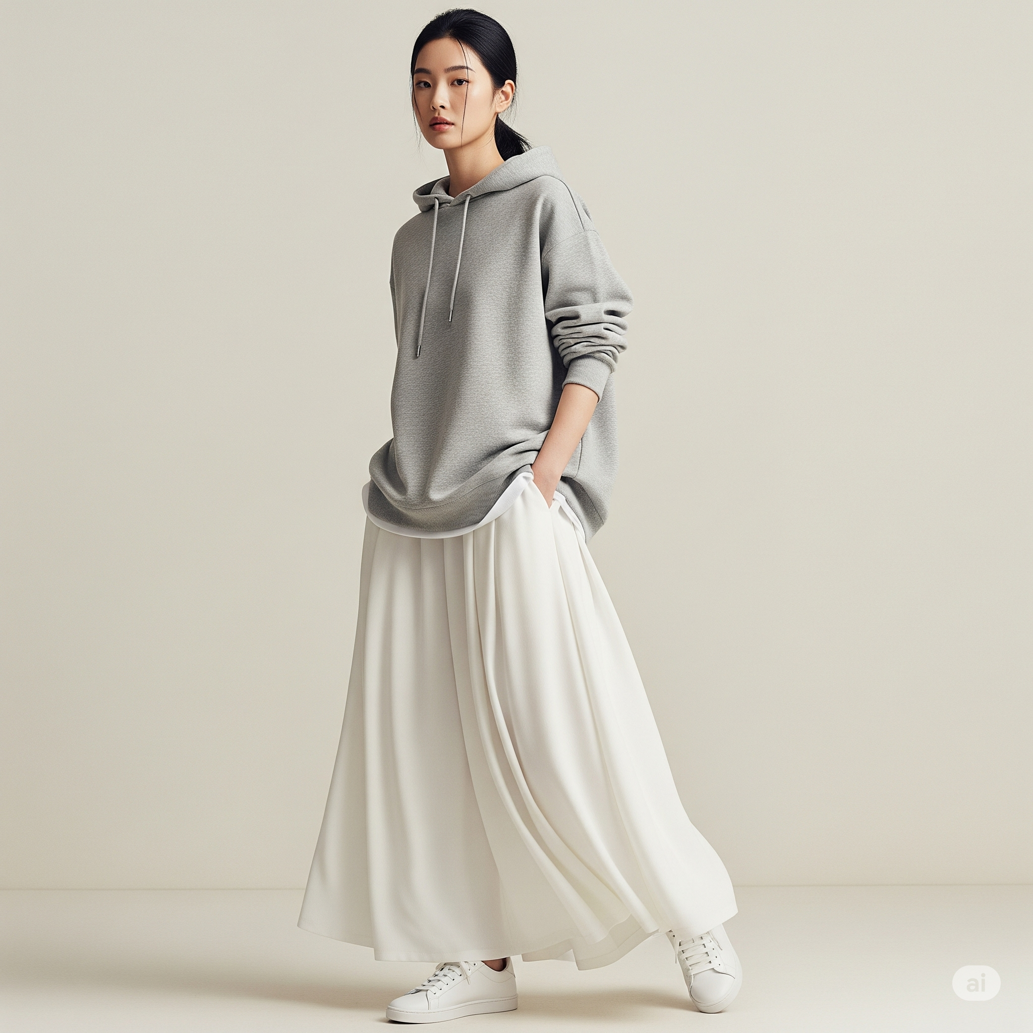 Phối cùng áo hoodie/sweater