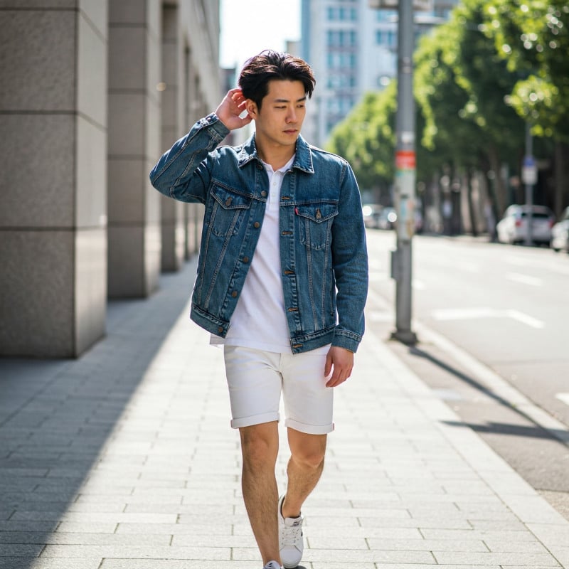 quần short trắng nam