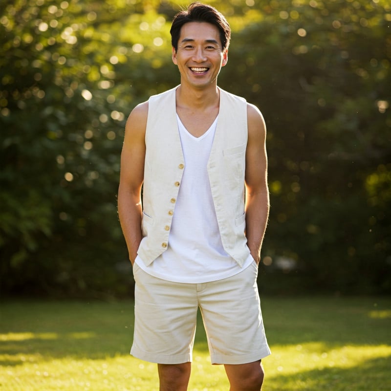 quần short trắng nam
