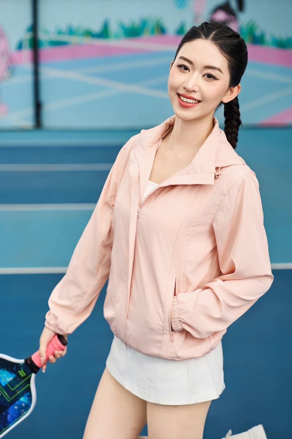 Nữ tính và ngọt ngào với áo khoác gió hồng pastel