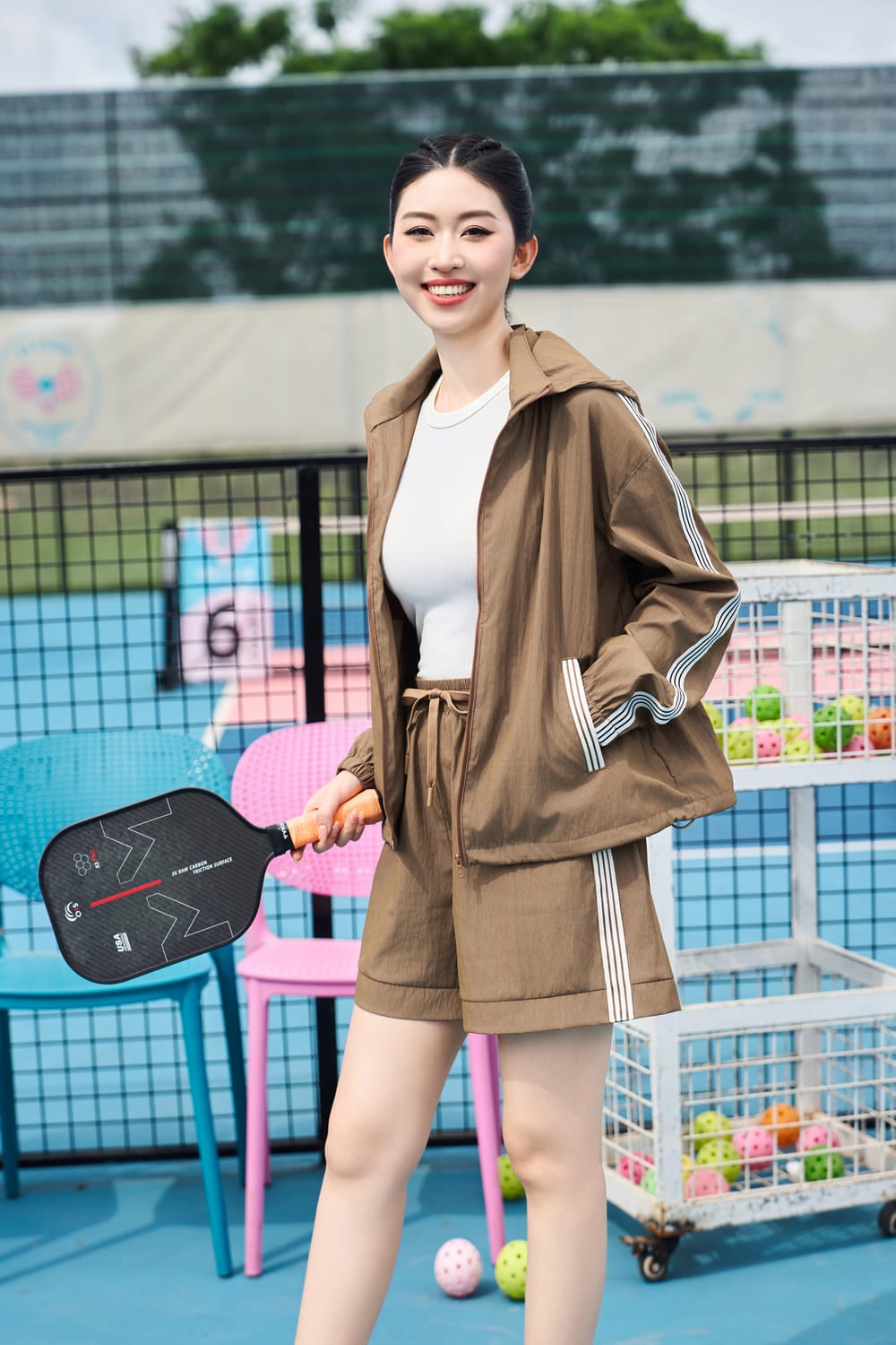 Áo khoác thô gió Sporty Chic