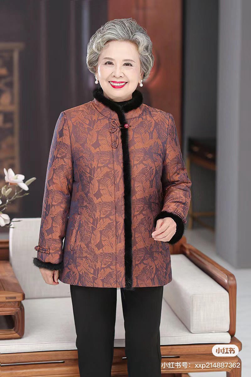 mẫu áo khoác cho người già 70 tuổi nữ