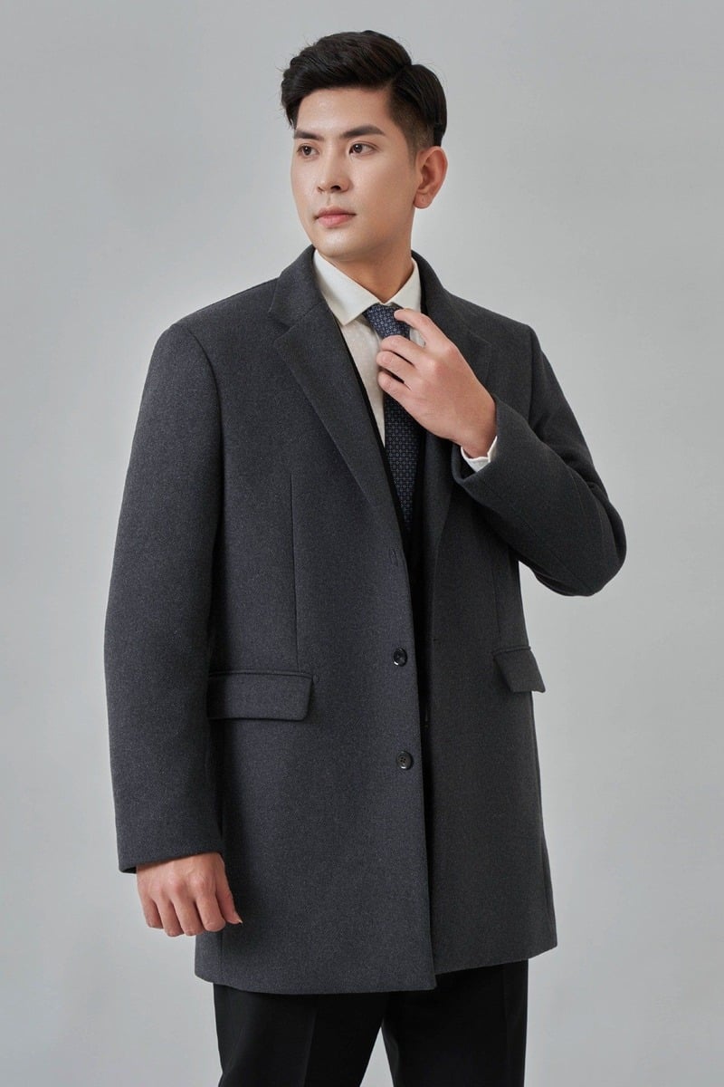 Áo Khoác Dạ Cho nam U40 (Peacoat)