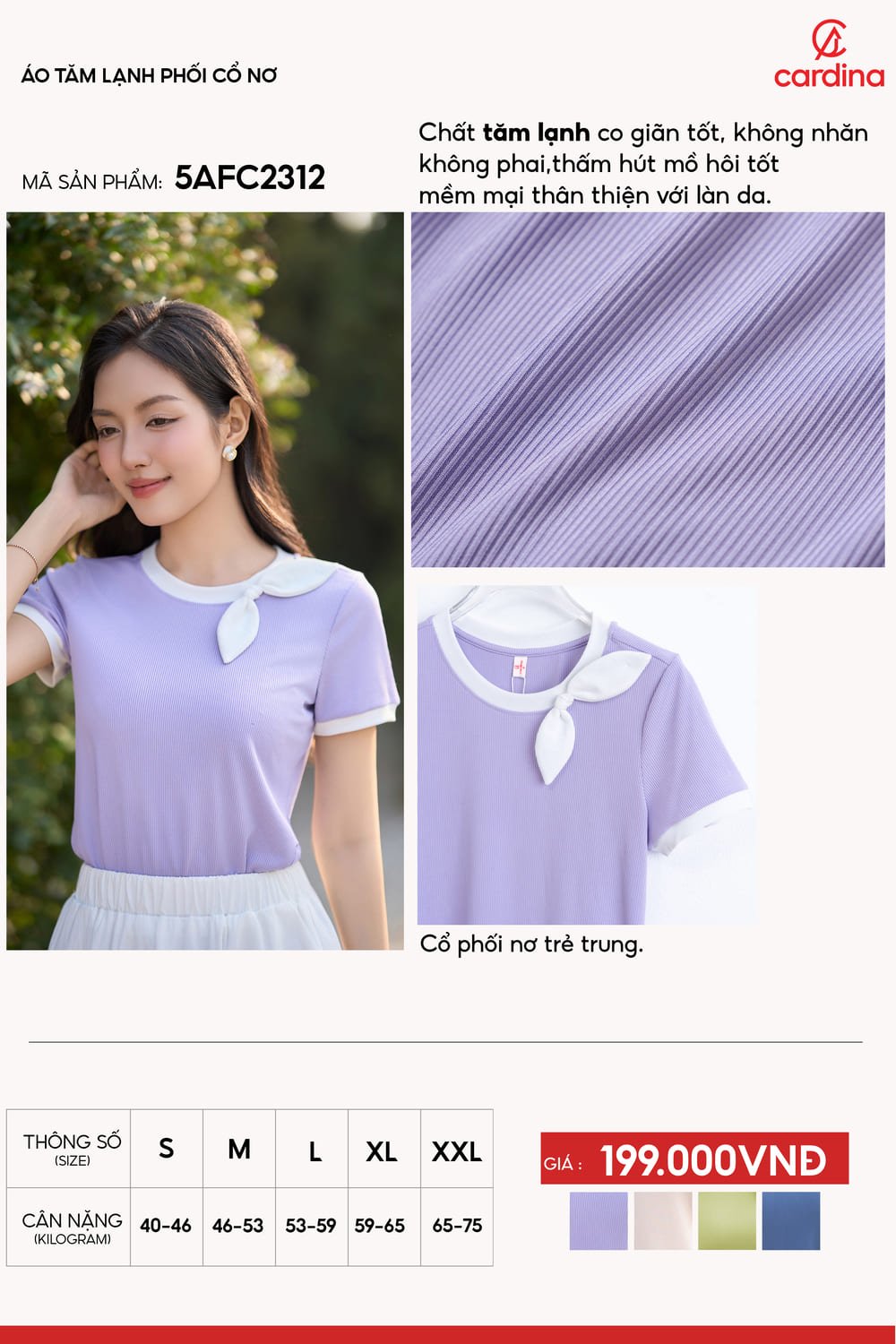 Áo tăm lạnh phối cổ nơ