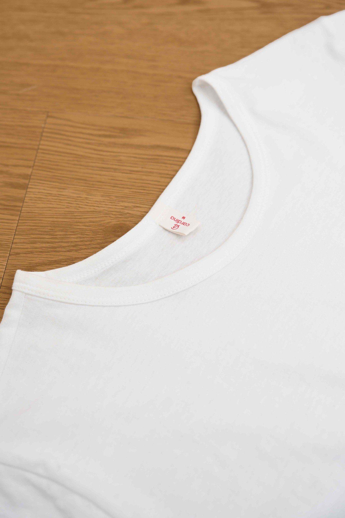 Áo thun nam Cardina dòng cơ bản vải cotton dáng cổ tròn màu trắng trơn