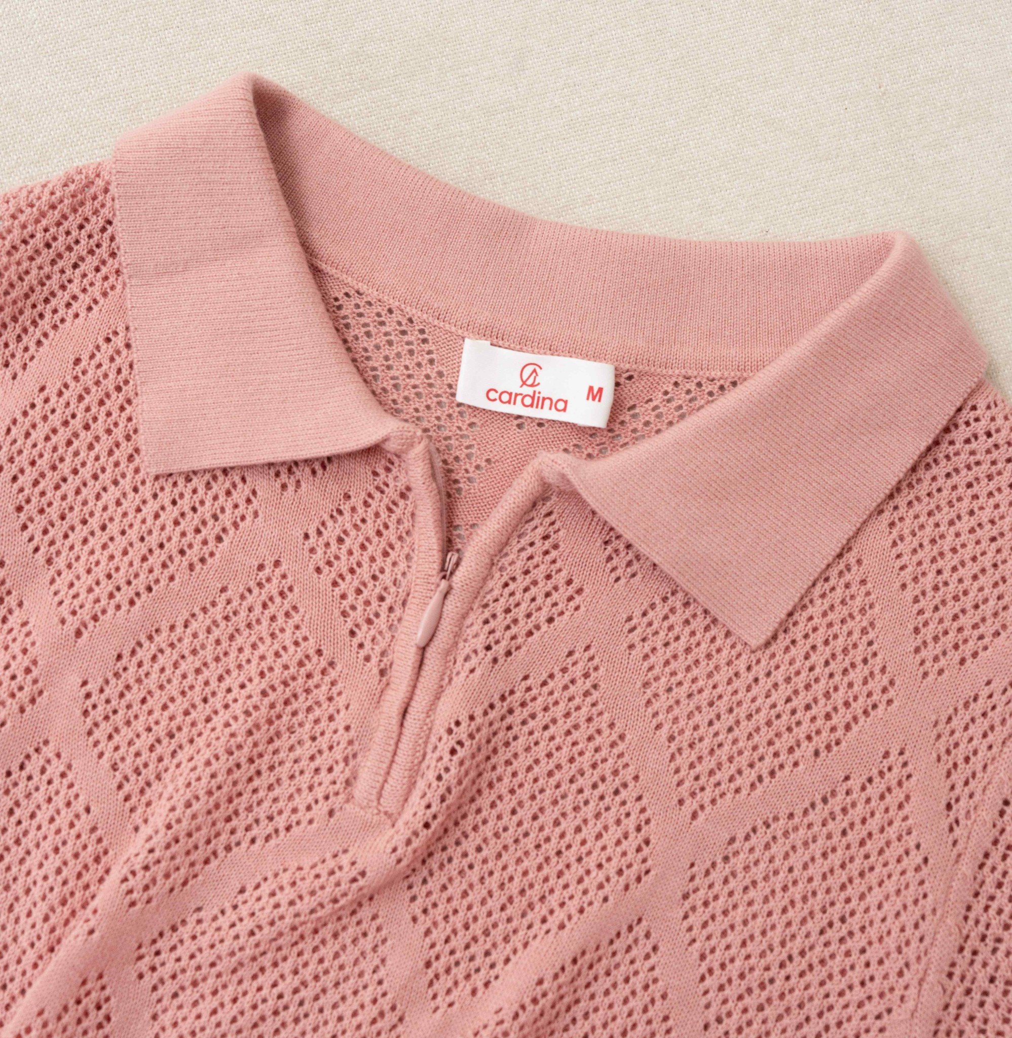 Áo sợi cotton cổ khóa