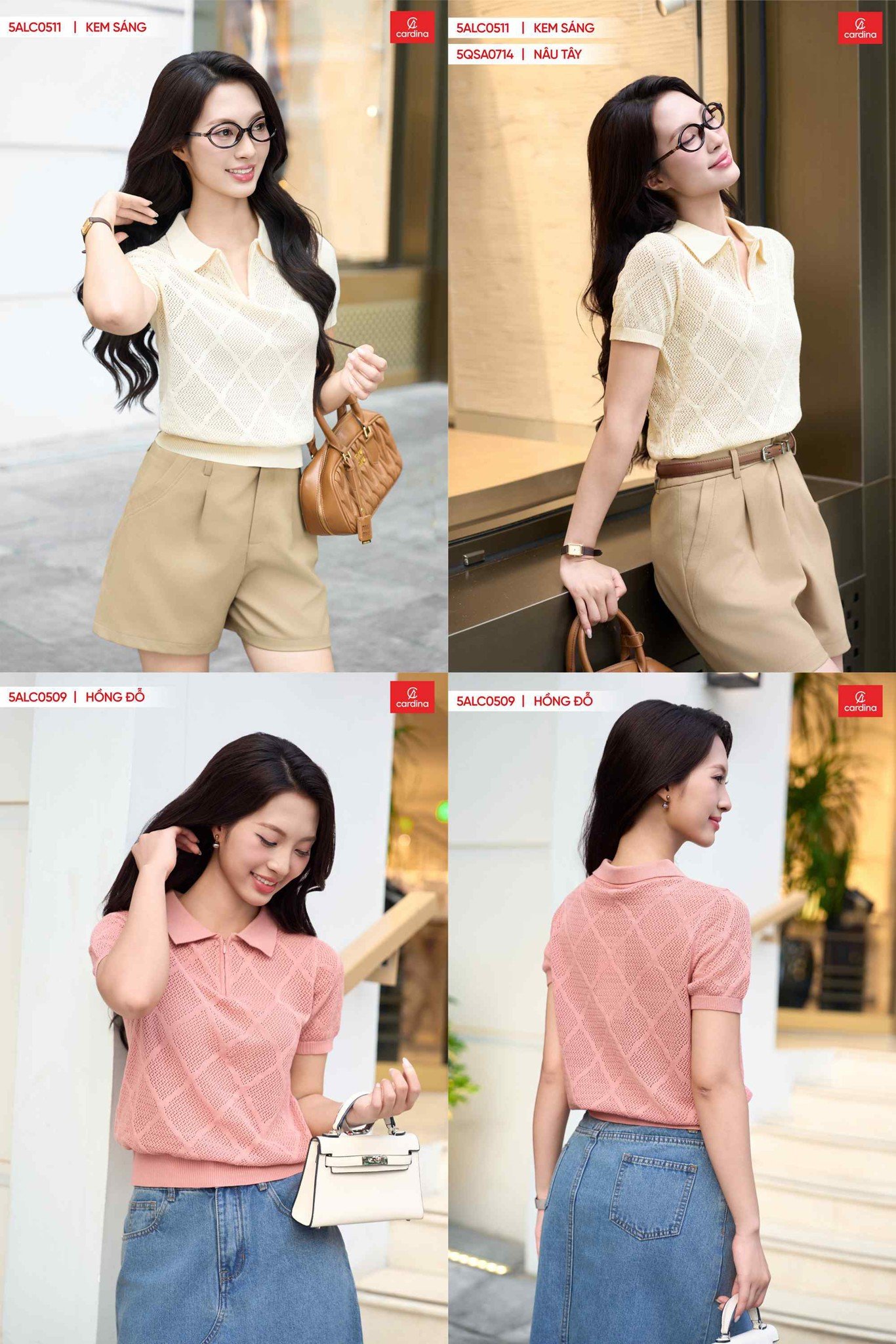 Áo sợi cotton cổ khóa