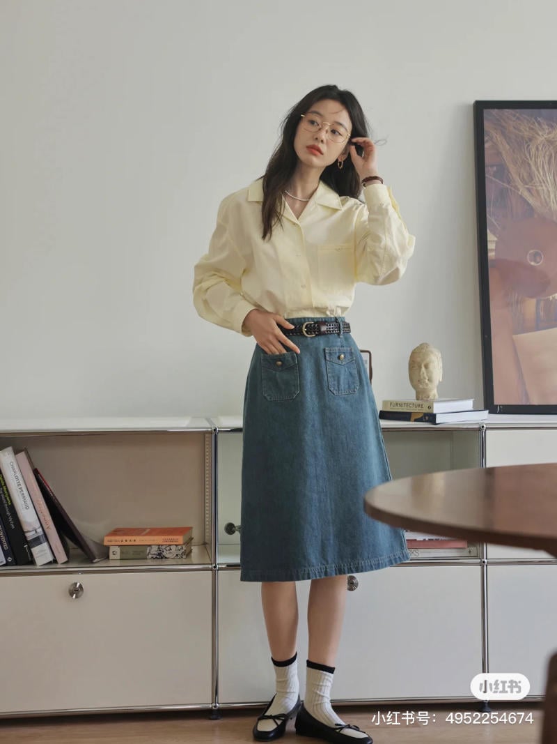 𝑵𝒂̆́𝒏𝒈 𝒉𝒆̀ 𝒈𝒂̆́𝒕 đ𝒂̂́𝒚 𝒏𝒉𝒖̛𝒏𝒈 𝒌𝒉𝒐̂𝒏𝒈 𝒕𝒉𝒆̂̉  𝒄𝒉𝒐́𝒊 𝒄𝒉𝒂𝒏𝒈 𝒃𝒂̆̀𝒏𝒈 𝒄𝒉𝒊𝒆̂́𝒄 𝑫𝑬𝑨𝑳 𝒏𝒂̀𝒚!!! 🔥 Set áo sơ  mi và chân váy midi xẻ tà Hàn Quốc Mua lẻ … | Instagram