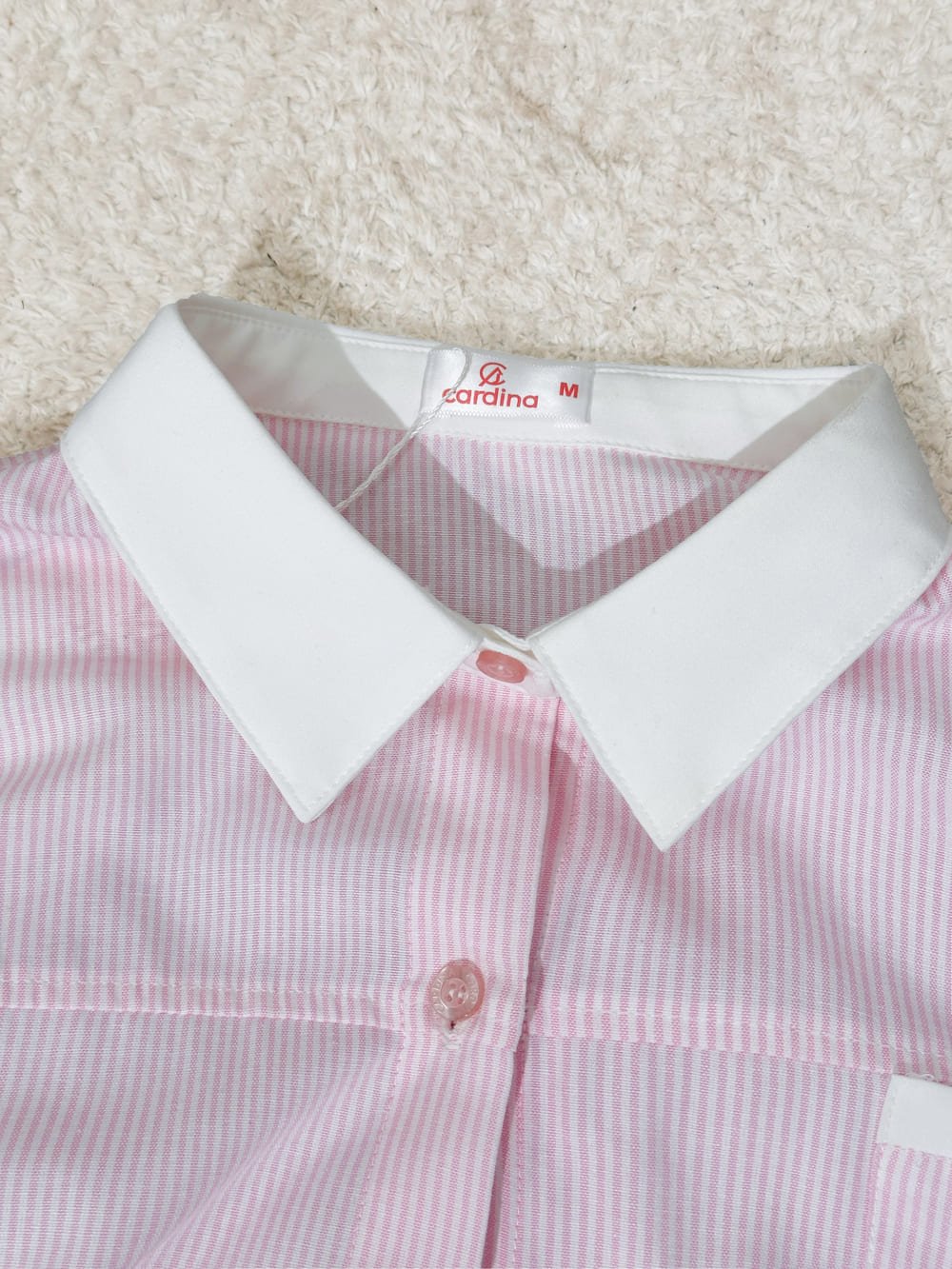 Áo sơ mi nữ chất thô kẻ dáng croptop rút gấu trẻ trung