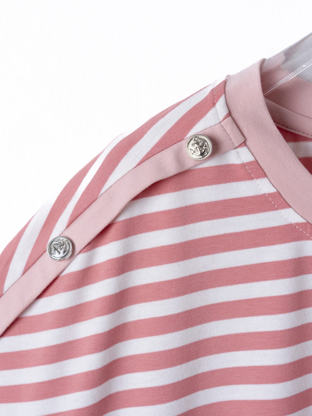 Áo phông cotton kẻ tay liền