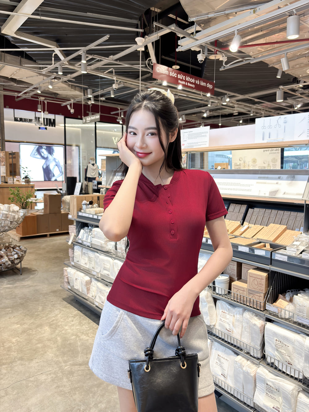 Áo tăm Hàn cổ tàu tay thường