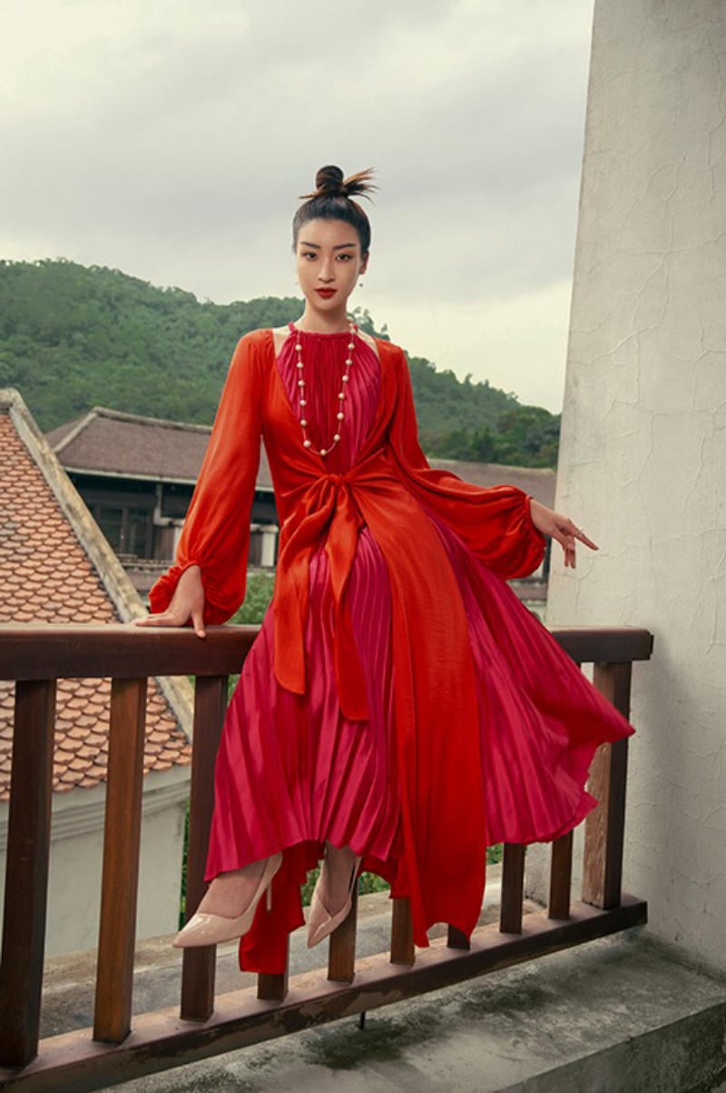Chân váy đụp dài CHAANG may sẵn quần váy mặc áo dài cổ yếm xòe rộng vải lụa  phi đẹp | Shopee Việt Nam