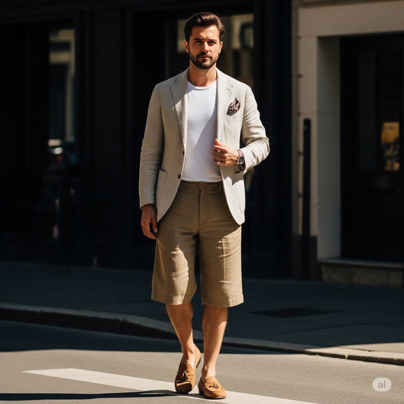 cách phối áo vest nam với áo thun