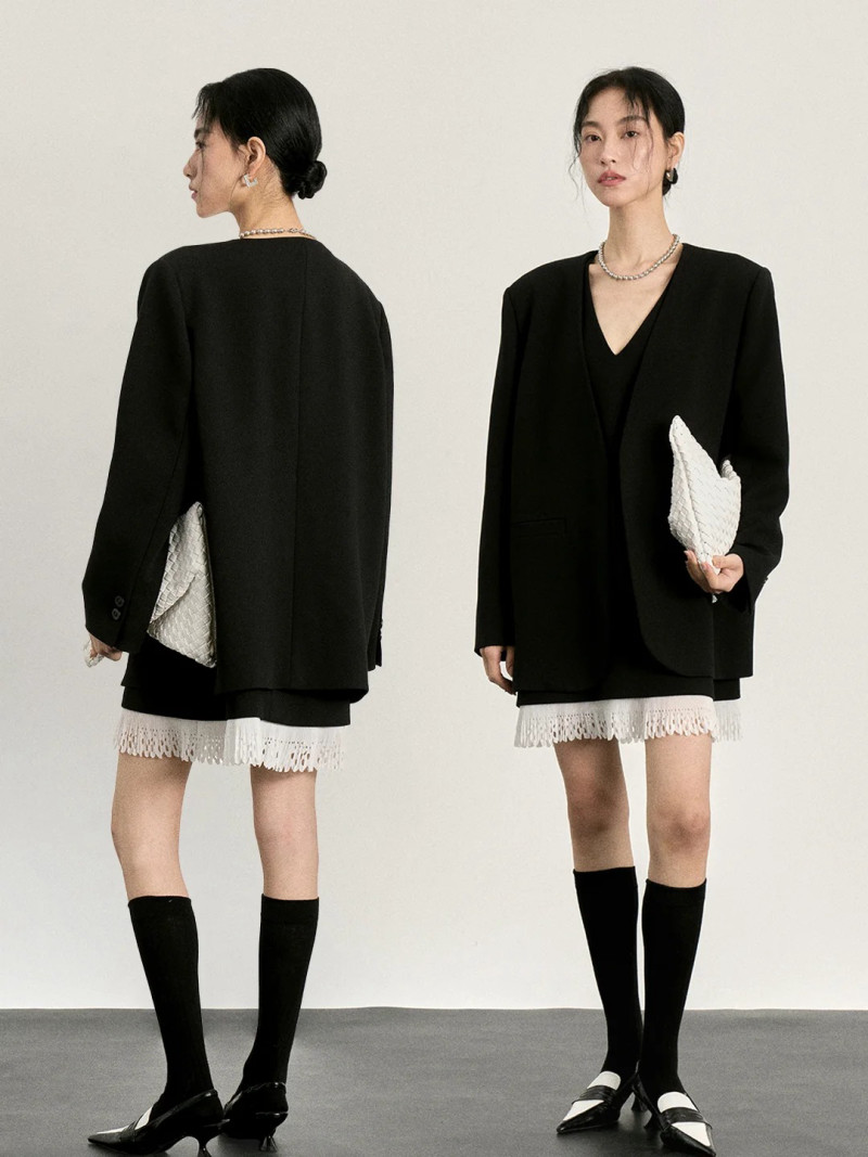 mẫu áo vest nữ không cổ đẹp