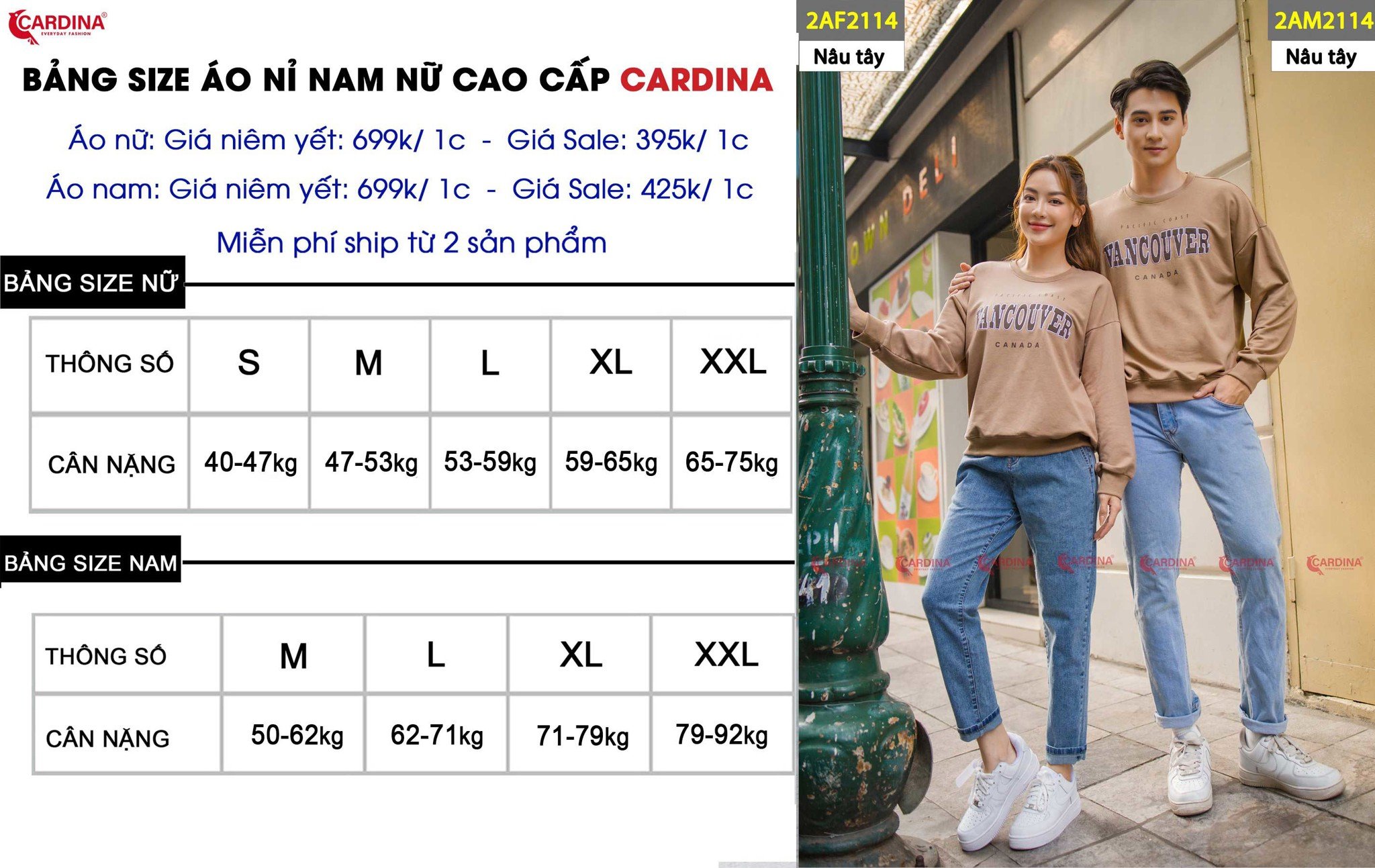 áo nỉ đôi cardina 2022