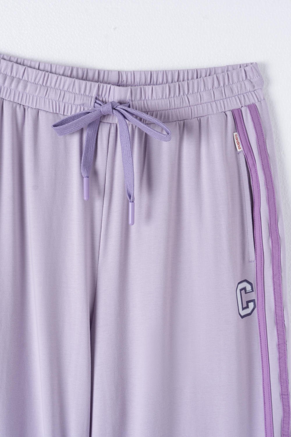 Bộ cotton quần dài phối kẻ