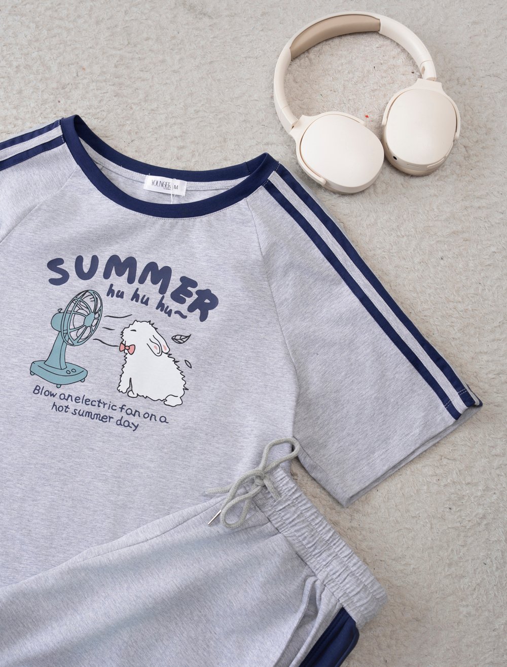 Bộ cotton đùi phối viền Summer