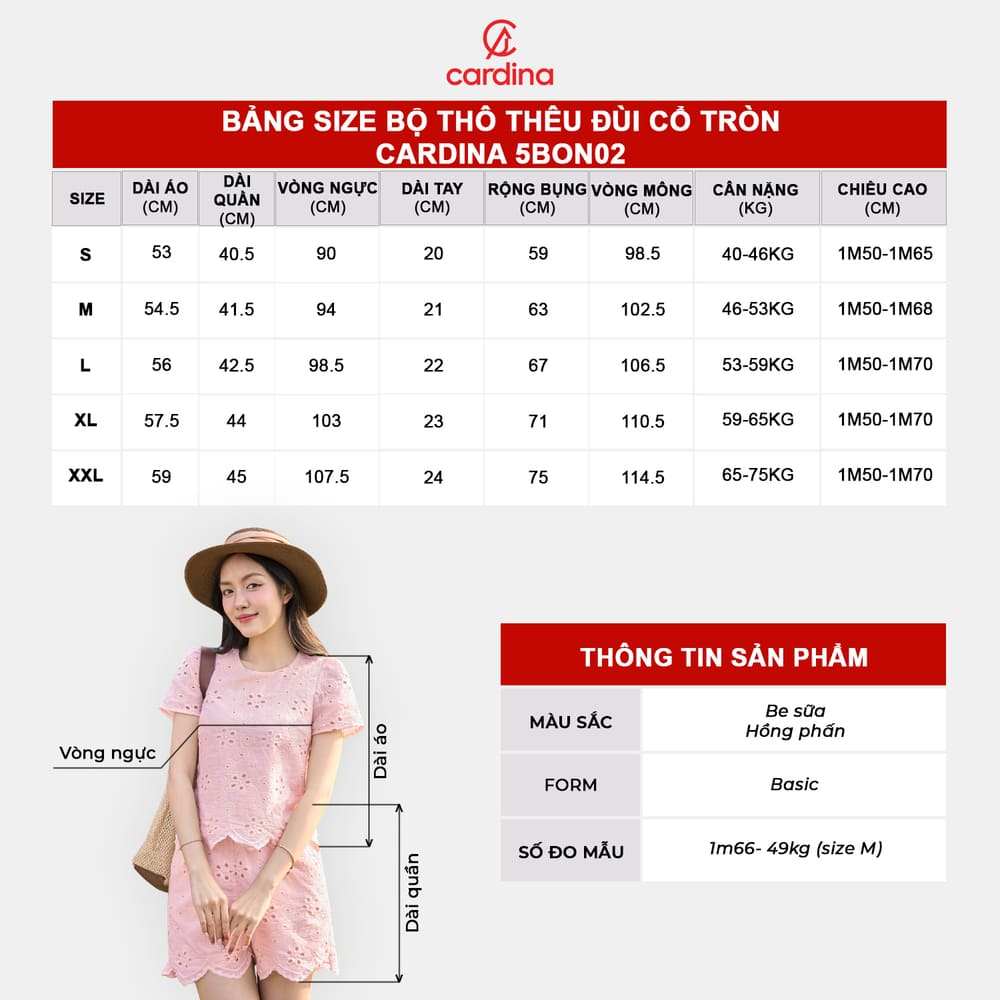 Bộ thô nữ dáng cổ tròn quần đùi chất thô Boi