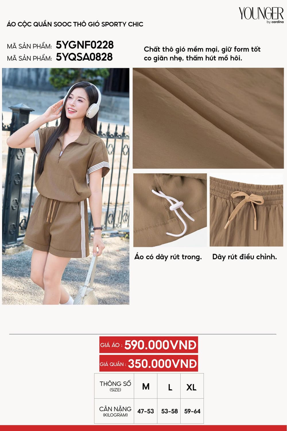 Áo cộc thô gió Sporty Chic