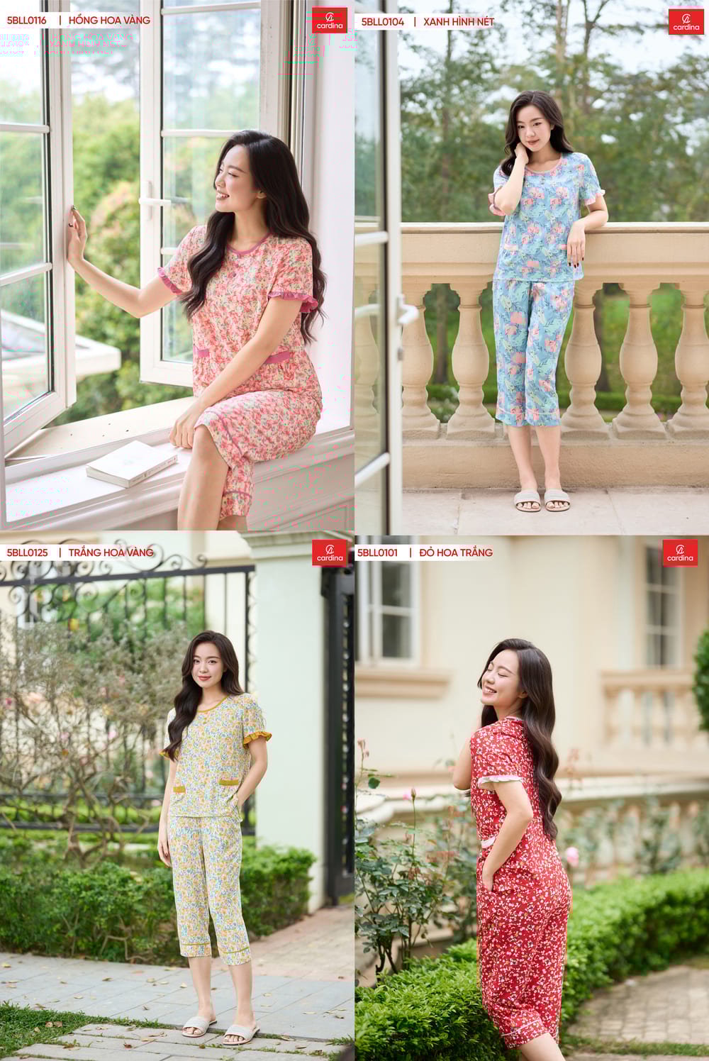 Bộ lanh lửng tay cộc phối bèo