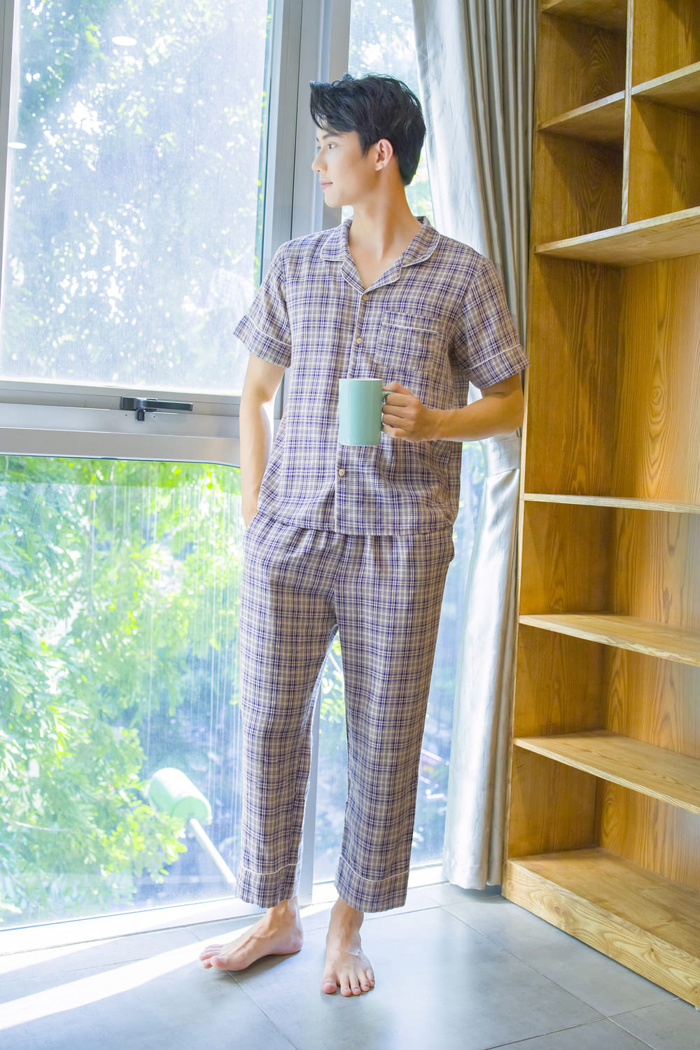 bộ pijama kẻ nam